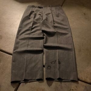38x32 Gray Pleated Baggy Wide Leg Dress Pants Y2K Grunge Vintage